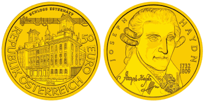 50 Euro Goldmnze Joseph Haydn sterreich 2004