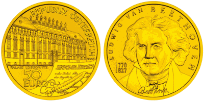 50 Euro Goldmnze Ludwig van Beethoven 2005
