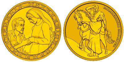 50 Euro Goldmnze Nchstenliebe sterreich 2003