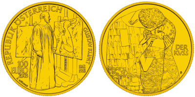 100 Euro Goldmünze Malerei Österreich 2003