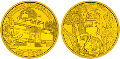 100 Euro Goldmnze Secession sterreich 2004